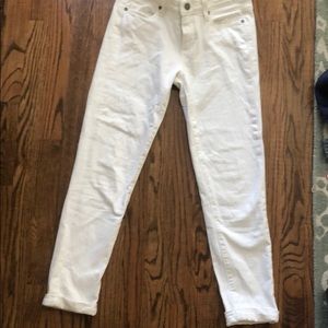 PAIGE white skyline crop jeans size 27